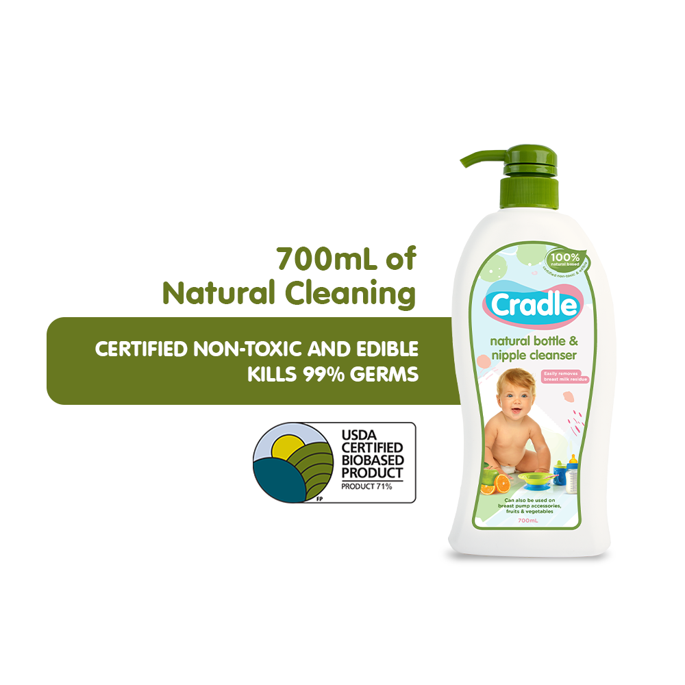 Cradle Natural Bottle & Nipple Cleanser 700mL Pump Bottle