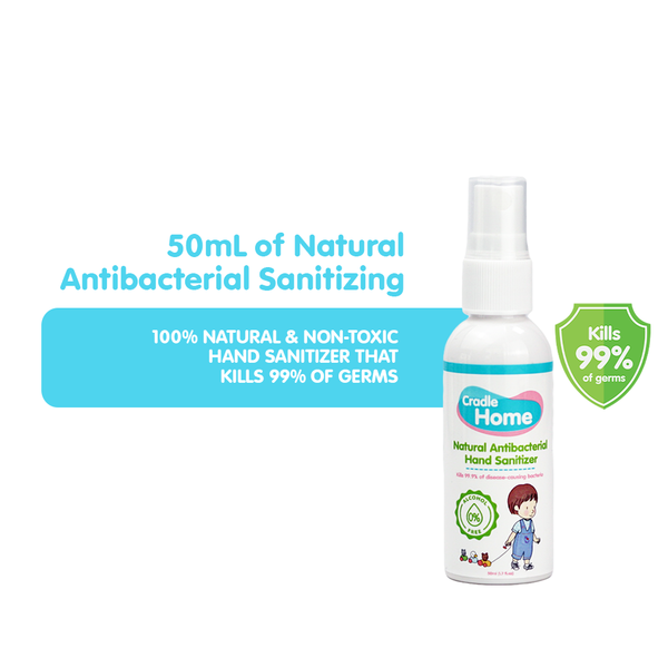 Cradle Home Natural Antibacterial Hand Sanitizer 50mL Cradle Natural