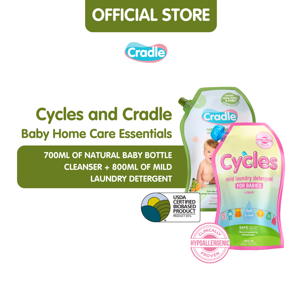 Cycles and Cradle Baby Homecare Essentials