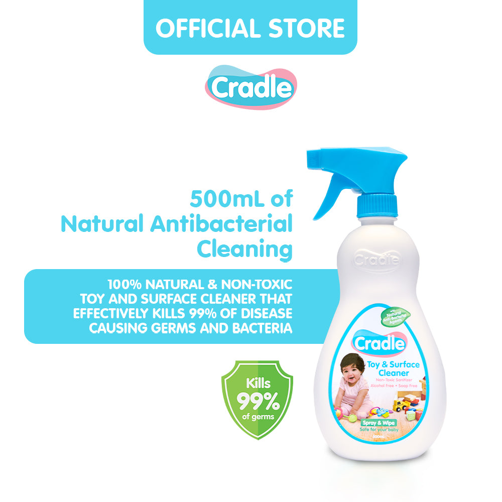Cradle Natural Toy &amp; Surface Cleaner 500mL Spray Bottle