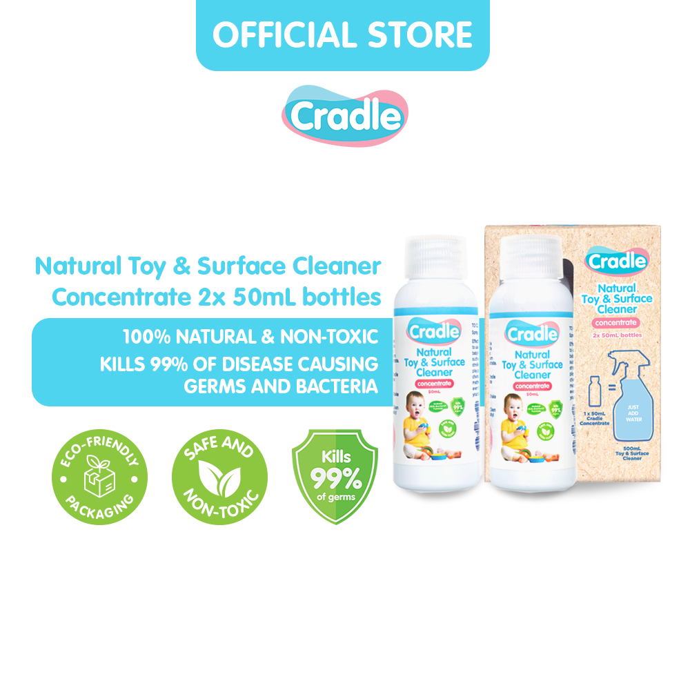 Cradle Natural Toy &amp; Surface Cleaner Concentrate 2 x 50mL bottles