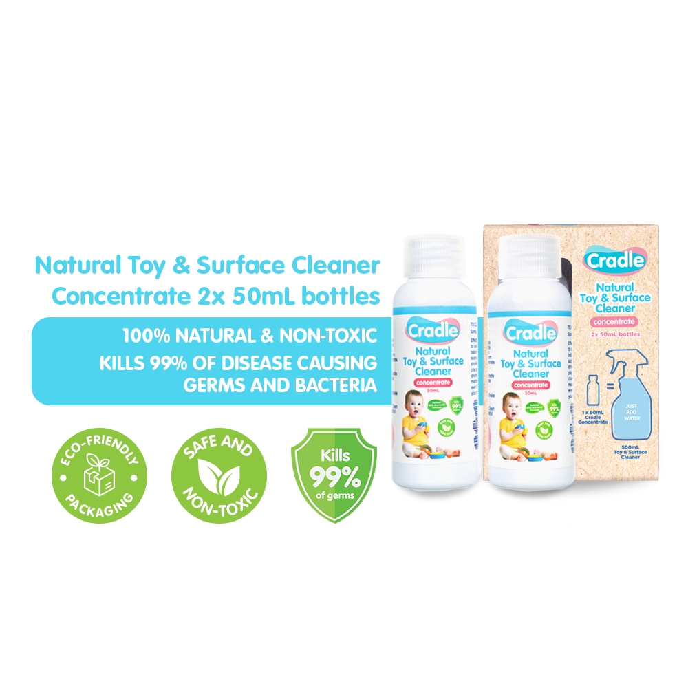 Cradle Natural Toy &amp; Surface Cleaner Concentrate 2 x 50mL bottles