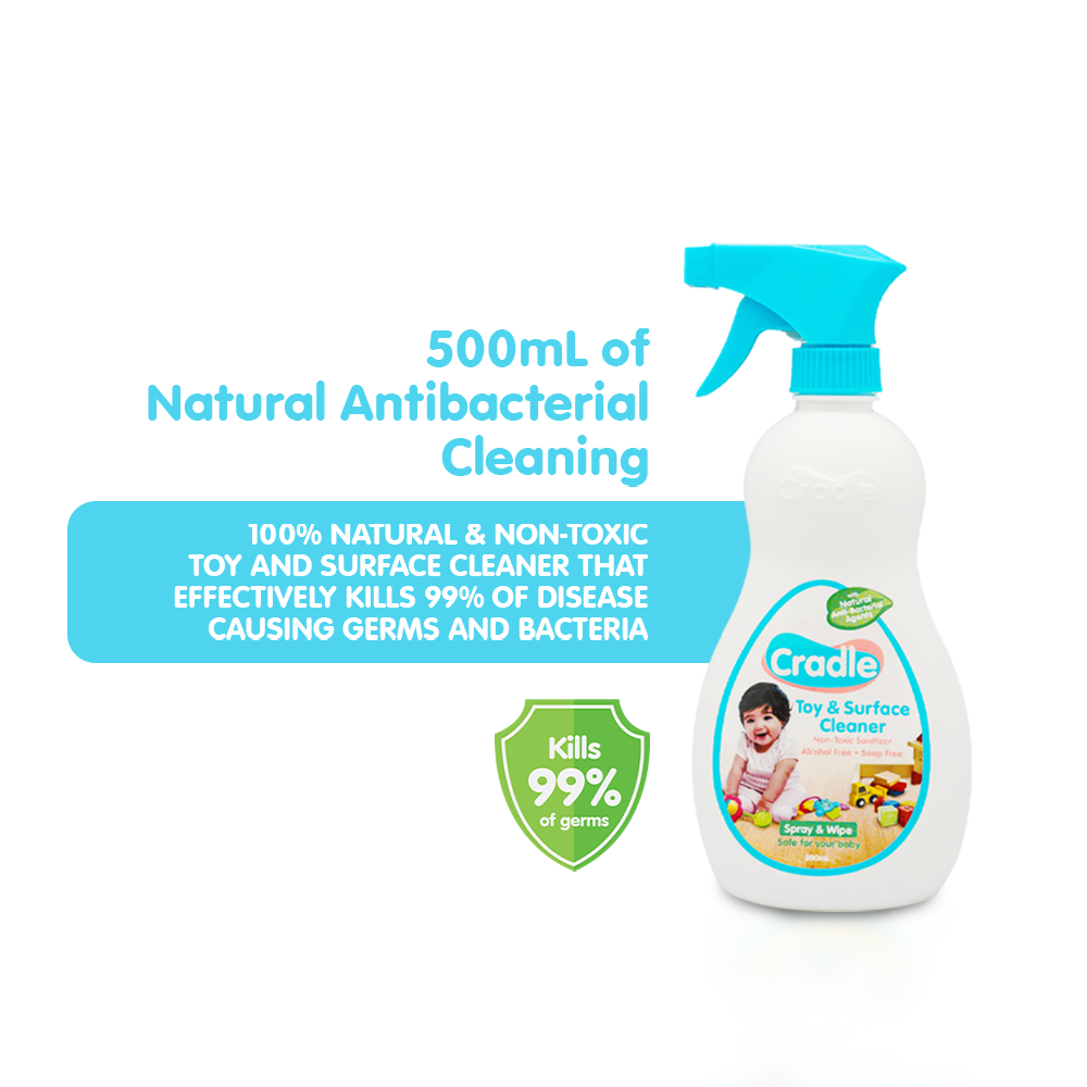 Cradle Natural Toy &amp; Surface Cleaners 500ml Spray Bottle