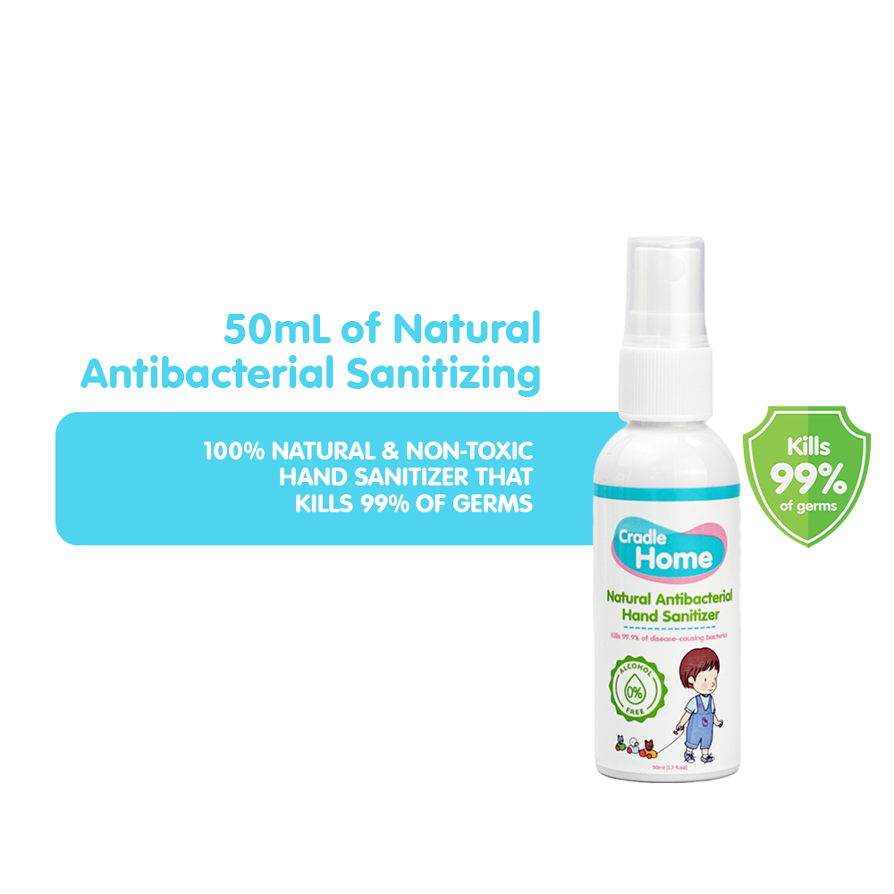 Cradle Home Natural Antibacterial Hand Sanitizer 50mL