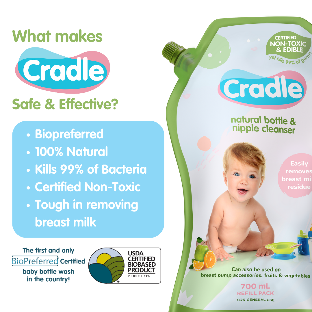 Cradle Natural Bottle &amp; Nipple Cleanser 700mL Refill Pack Cradle 