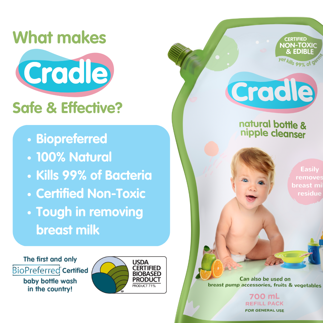 Cradle Natural Bottle Nipple Cleanser 700mL Refill Pack