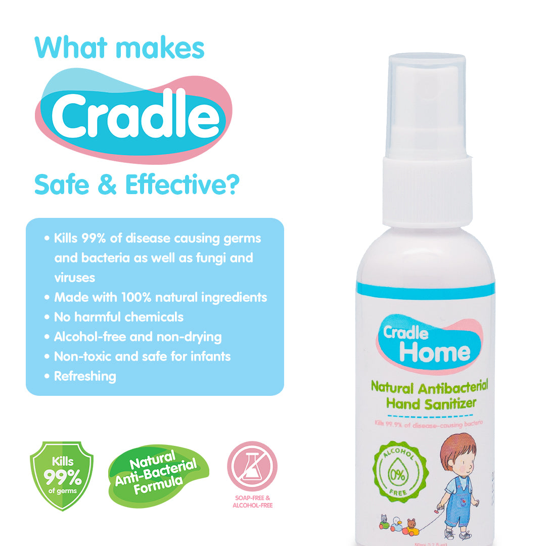 Cradle Home Natural Antibacterial Hand Sanitizer 50mL Cradle 